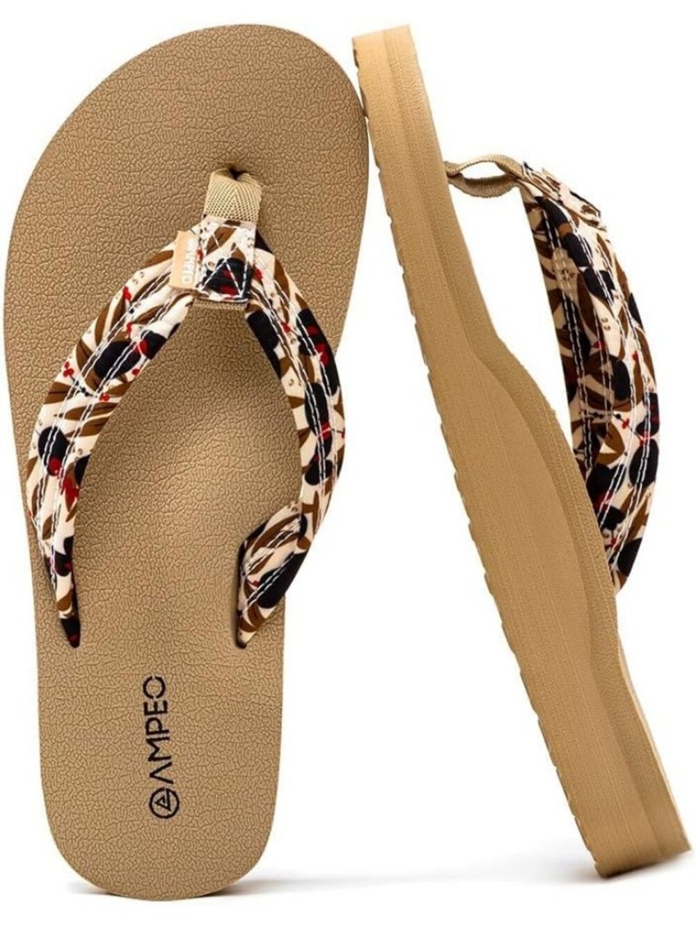 Women's Floral Black Berry Comfortable Flip Flops Summer Beach Thong Sandals